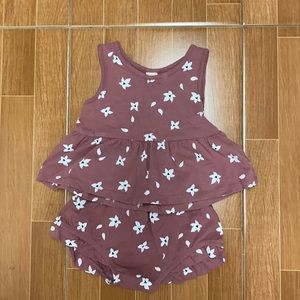 PL baby 2 piece mauve outfit